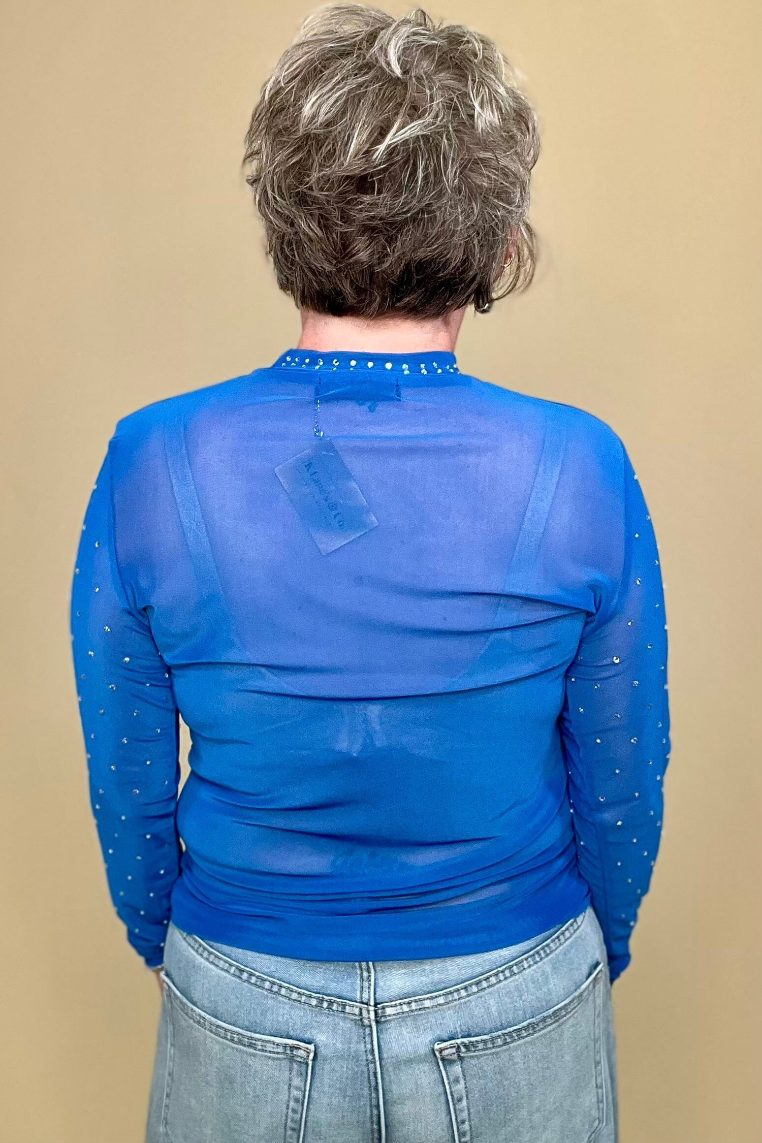 Sapphire in the Ocean Mesh MISSY BASIC KNIT STERLINGKREEK 