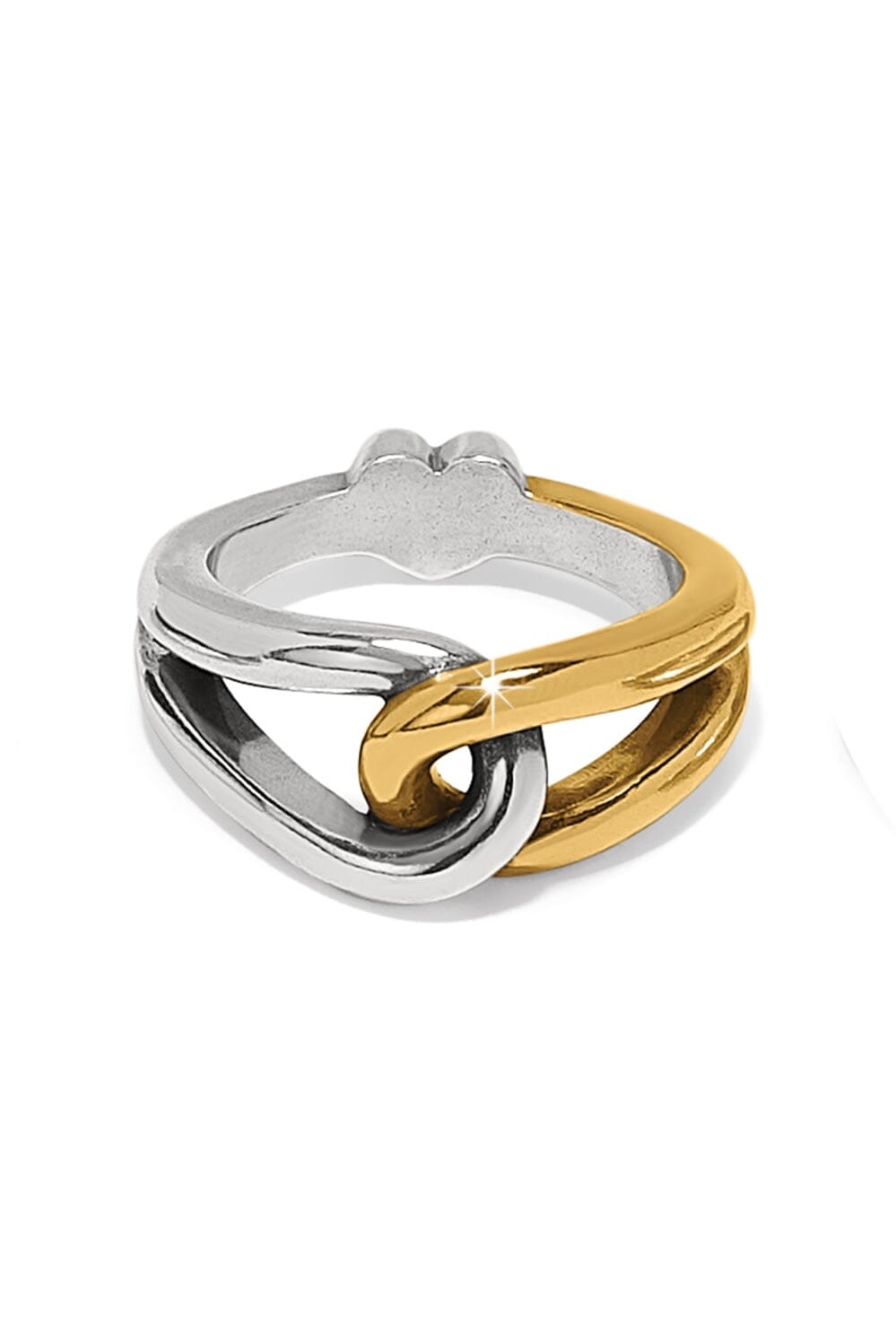 Interlok Curve Two Tone Ring BRING Brighton Collectables 
