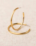 Estonia Brushed Gold Hoop Earrings JEWELRY MICHELLE MCDOWELL 