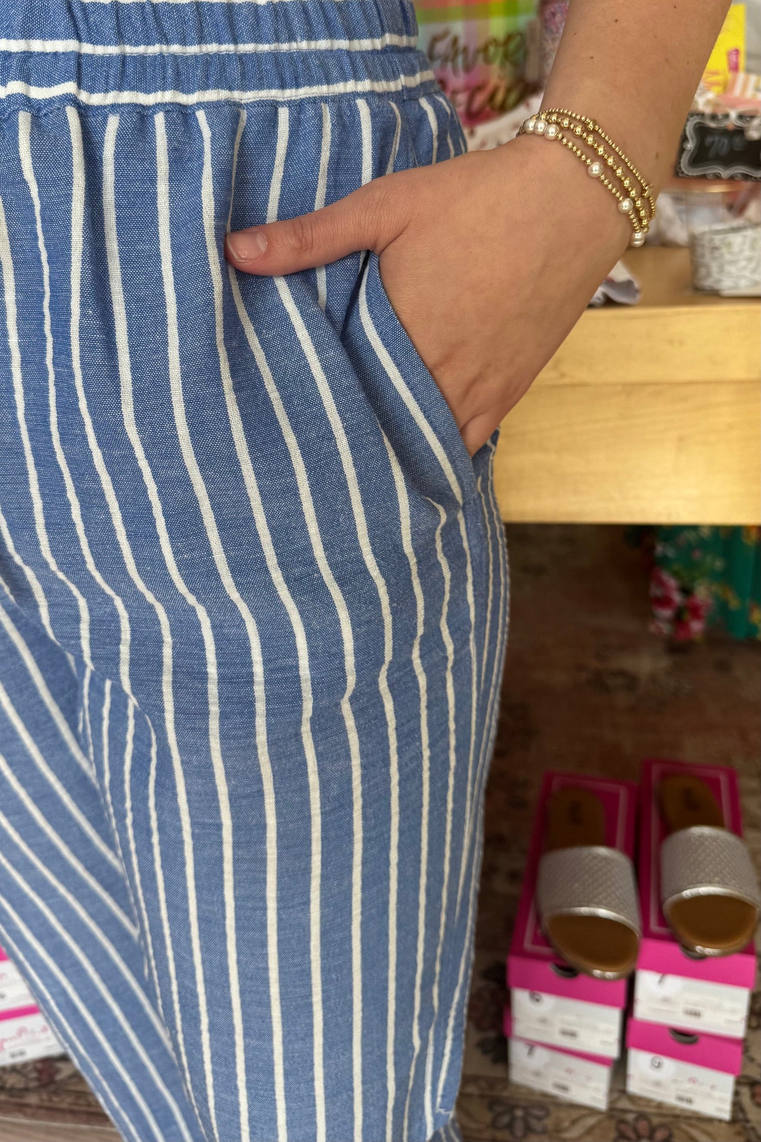 Pull On Striped Pant w/Drawstring BOTTOMS ZAC &amp; RACHEL 