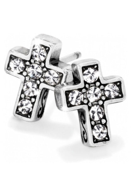 Starry Night Cross Mini Post Earrings BJEWELRY Brighton Collectables 