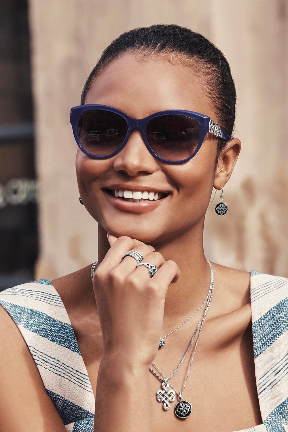 Interlock Braid Blue Sunglass BSUNGLASSES Brighton Collectables 