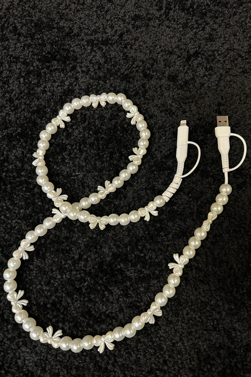 Charging Cable GIFT/OTHER YOURFASHIONWHOL PEARL/BOW 