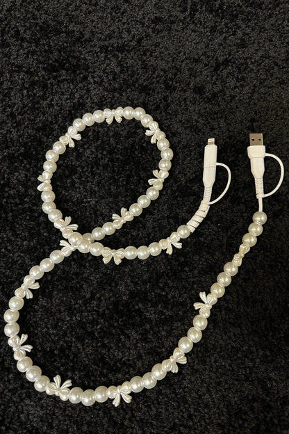 Charging Cable GIFT/OTHER YOURFASHIONWHOL PEARL/BOW 