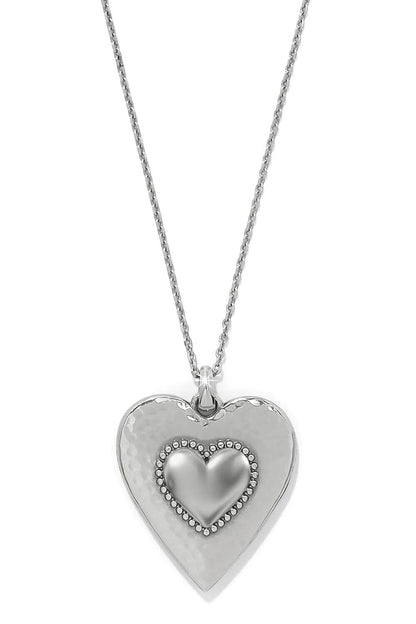Pretty Tough Black Gem Heart Necklace BJEWELRY Brighton Collectables 