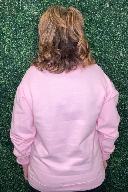 Love Glitter Puff Graphic Sweatshirt MISSY BASIC KNIT SUGAR STITCH 