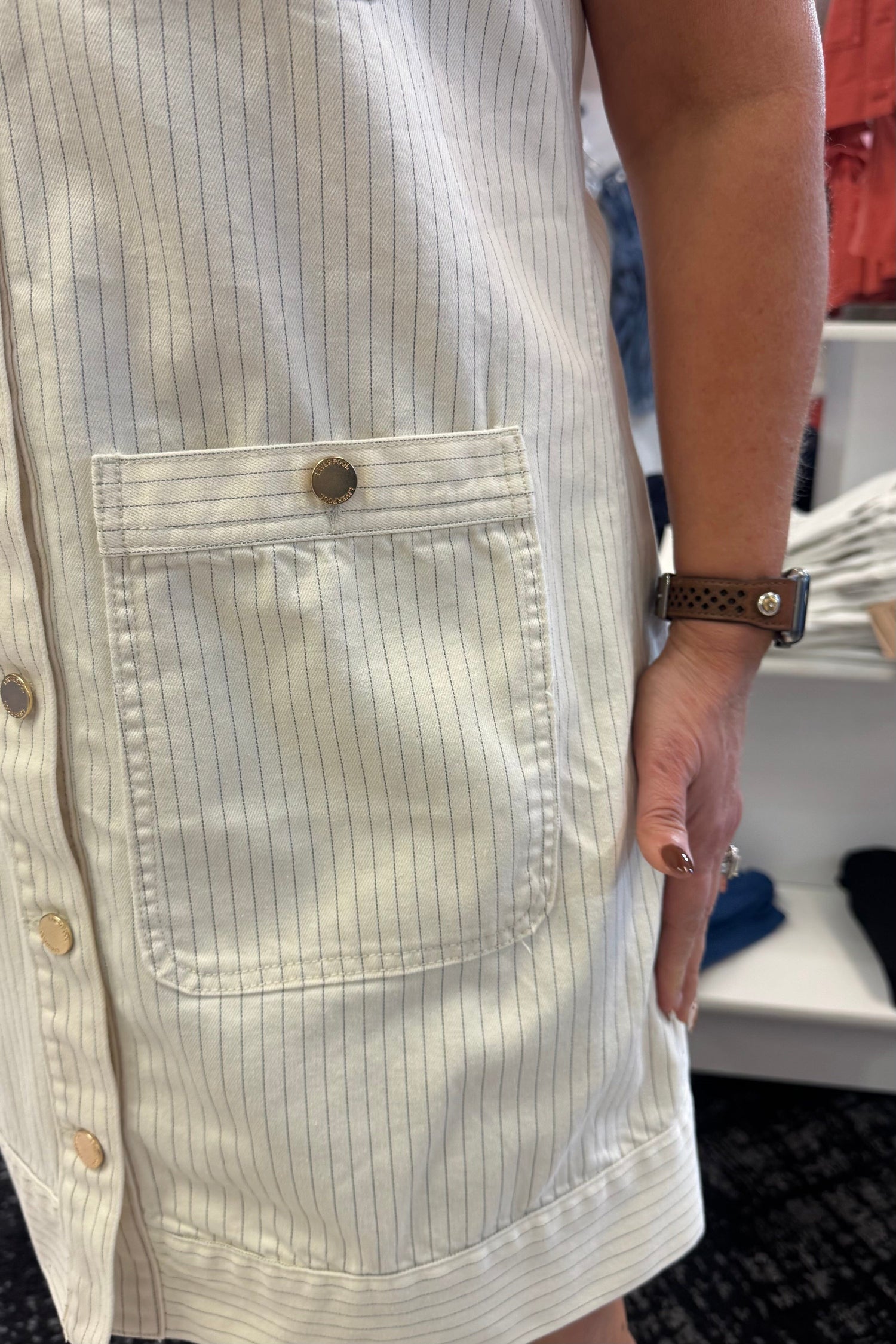 Patch Pocket Shift Dress DRESS LIVERPOOL 