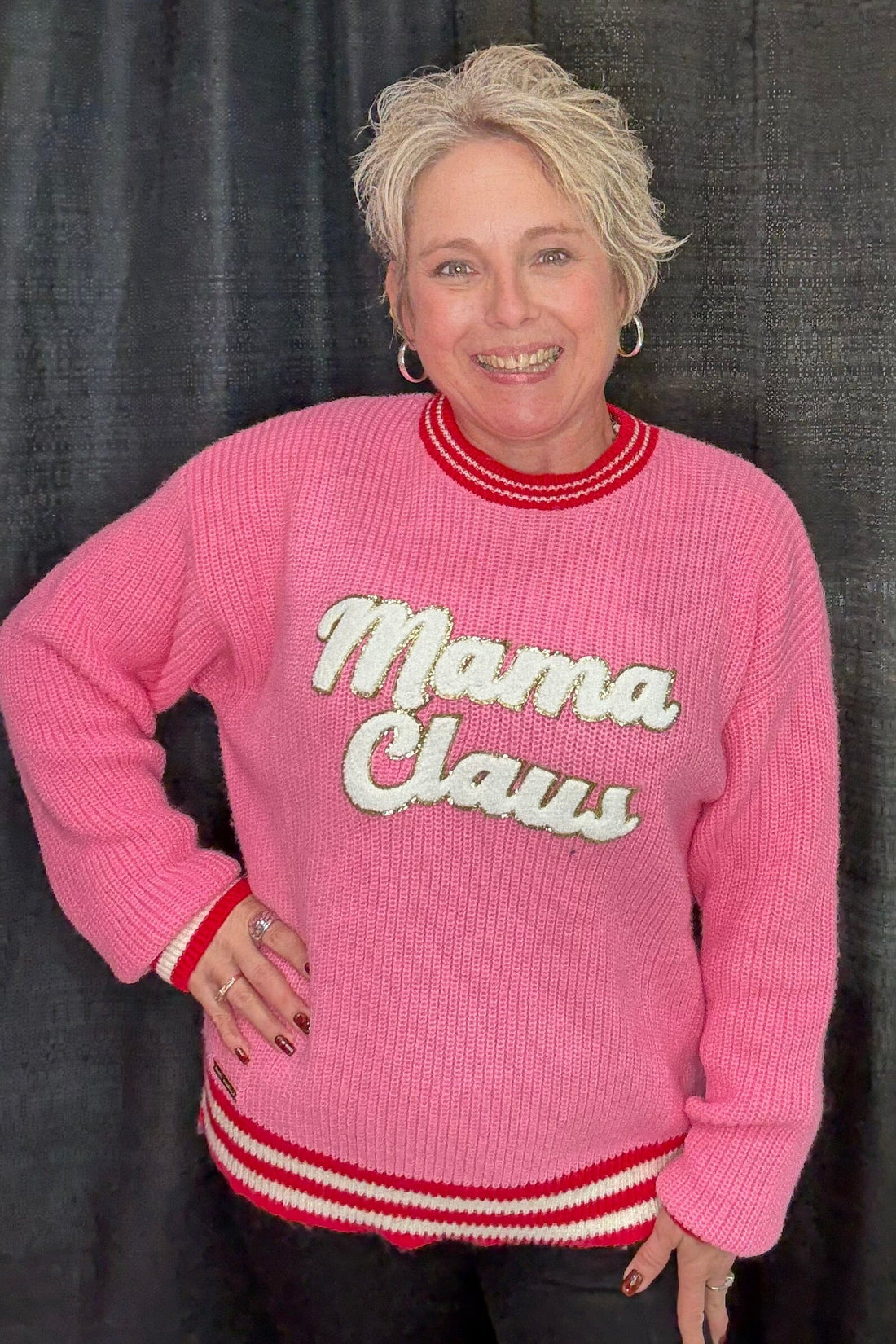 Long Sleeve Mama Claus Knit Sweater MISSY BASIC KNIT SIMPLY SOUTHERN 
