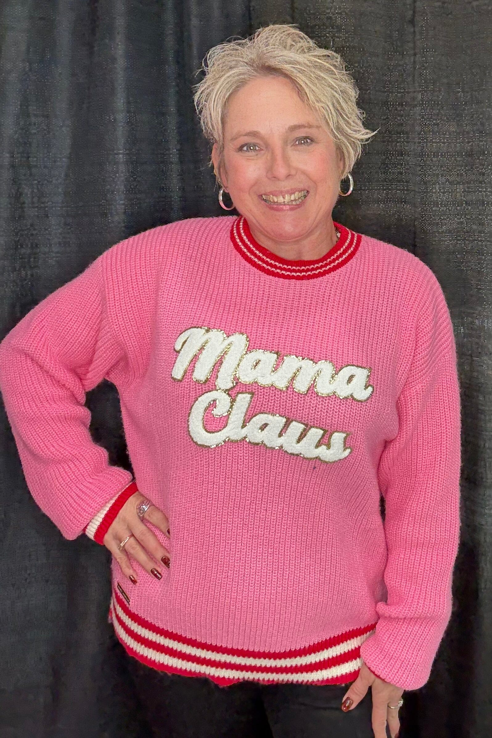 Long Sleeve Mama Claus Knit Sweater MISSY BASIC KNIT SIMPLY SOUTHERN 