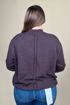 Ribbed Bubble Sweatshirt MISSY BASIC KNIT:~~Unassigned~~ TRIBAL 