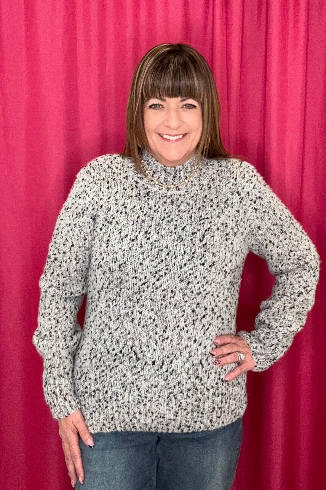 Long Sleeve Mock Neck Sweater SWEATER TRIBAL