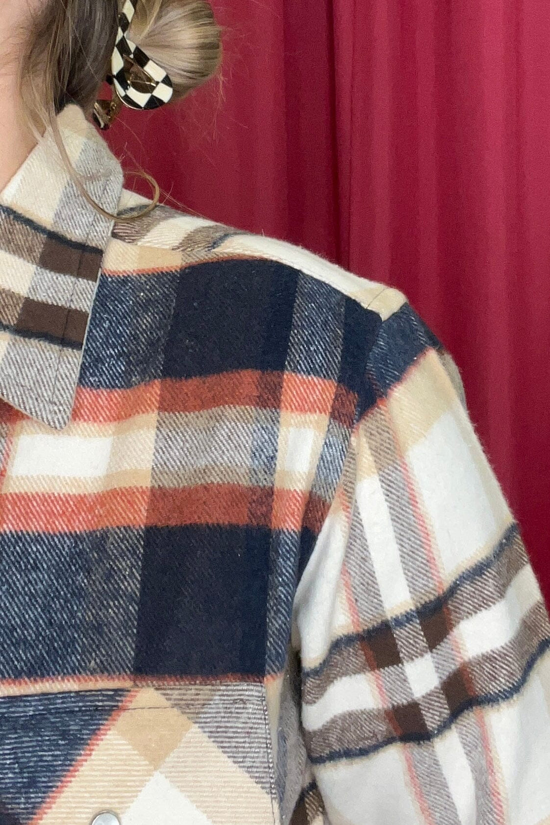Long Sleeve Flannel w/Pockets OUTFIT COMPLETER KEREN HART 