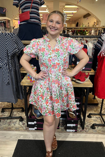 Watercolor Floral Dress DRESS SOUTHERN GRACE 