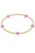 Signature Cross Small Gold Pattern 2mm Bead Bracelet Bright Pink JEWELRY ENEWTON 
