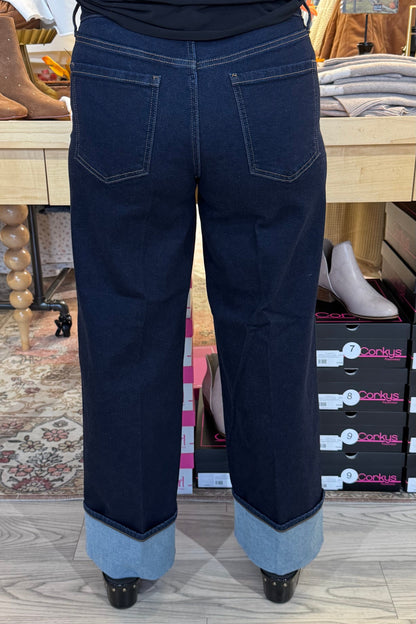 Morgan Cuffed WIde Leg JEANS LIVERPOOL 