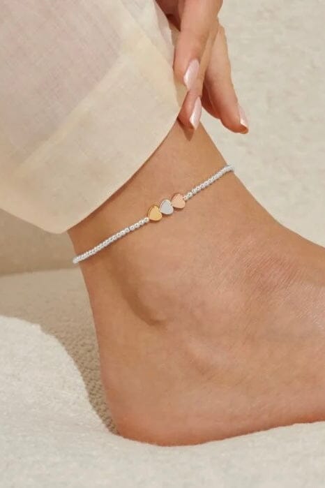 Three Tone Heart Anklet JEWELRY A LITTLES &amp; CO 