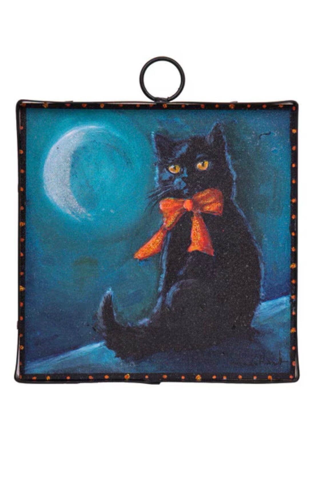 Mini Hamilton Black Cat &amp; Bow GIFT/OTHER ROUNDTOP 