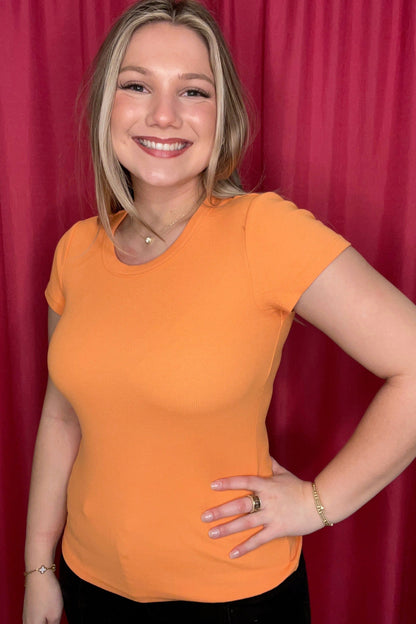 Tencel Rib Crew Neck T-Shirt MISSY BASIC KNIT CHARLIEB 