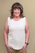 Sleeveless Tank w/Lace Edge MISSY BASIC KNIT POL CLOTHING 