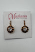 Large Daisy Leverback Earrings in Black Orchid BETTERBRANDJEWELRY Mariana 