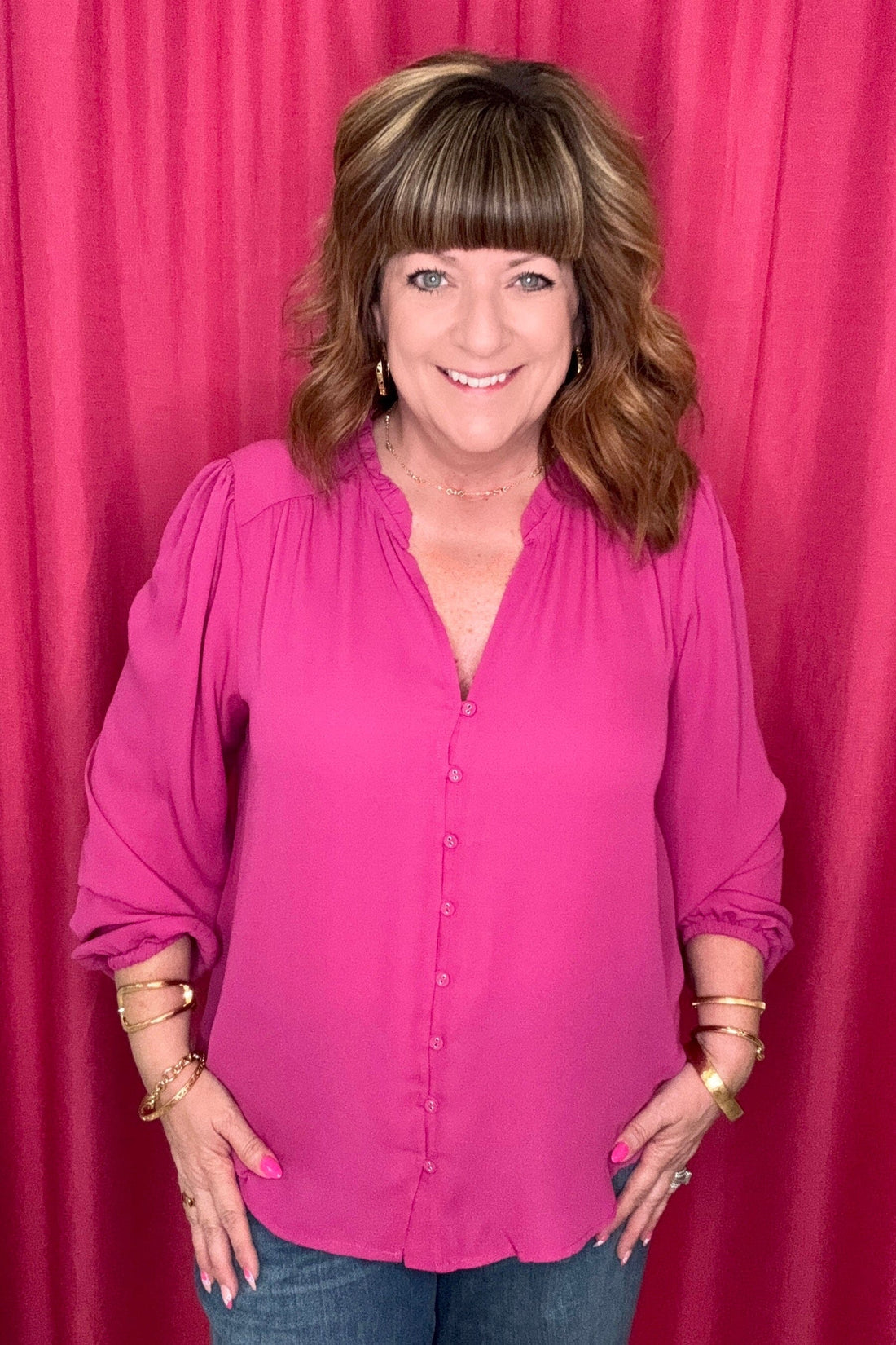 Long Sleeve Button Down MISSY TOP SPECIAL ZAC & RACHEL