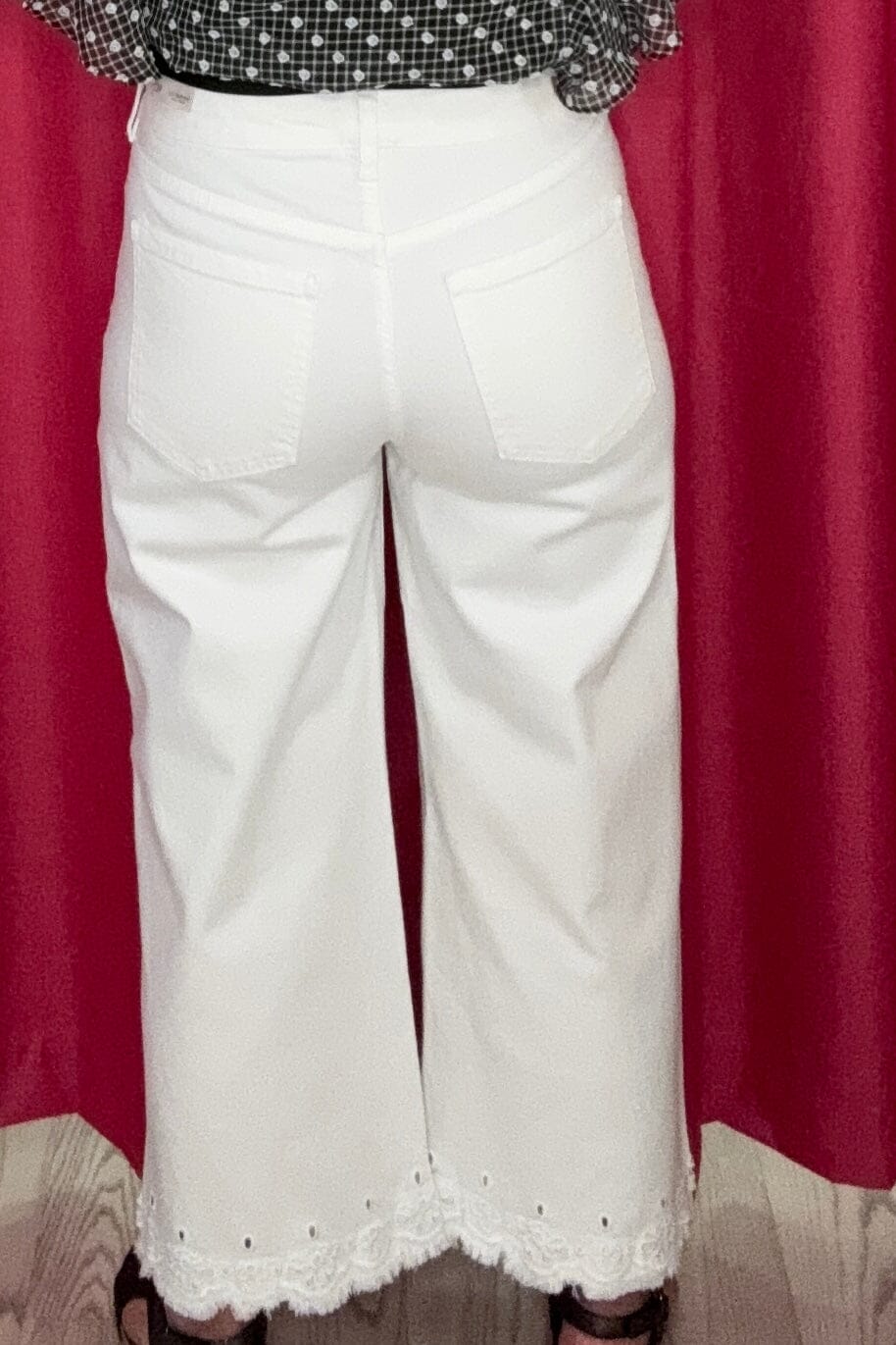 Stride Crop Wide Leg w/Embroidered Hem 26" Inseam BOTTOMS LIVERPOOL 