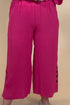 Pull On Cropped Pant w/Button Detail BOTTOMS CREATION 