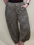 Leopard Printed Pull On Pant w/Drawstring BOTTOMS EASEL 