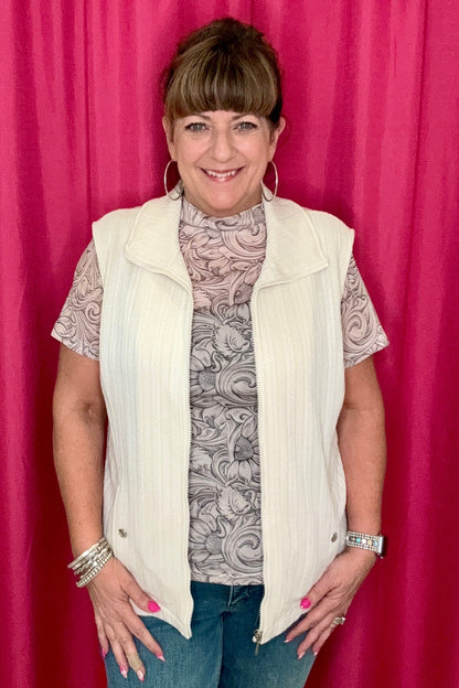 Zip Down Vest w/Pockets OUTFIT COMPLETER SOUTHERN LADY 