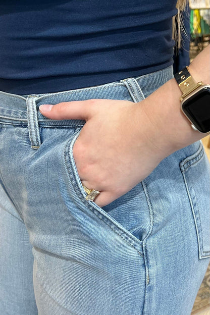 High Rise Super Stride w/Belt 32" Inseam JEANS LIVERPOOL 