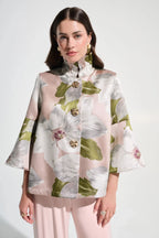 Floral Jacquard Trapeze Jacket w/Bell Sleeves MISSY TOP SPECIAL DREAMERS 