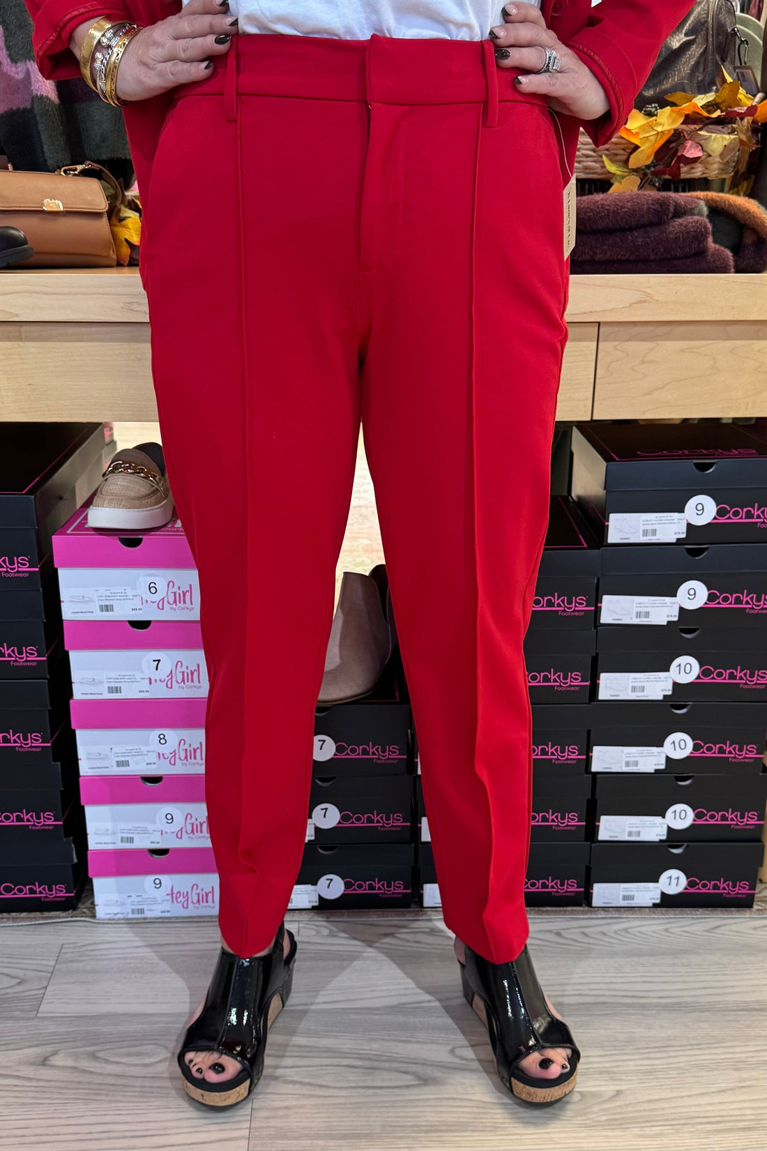 Gemma Cigarette Trouser BOTTOMS LIVERPOOL TANGORED 0