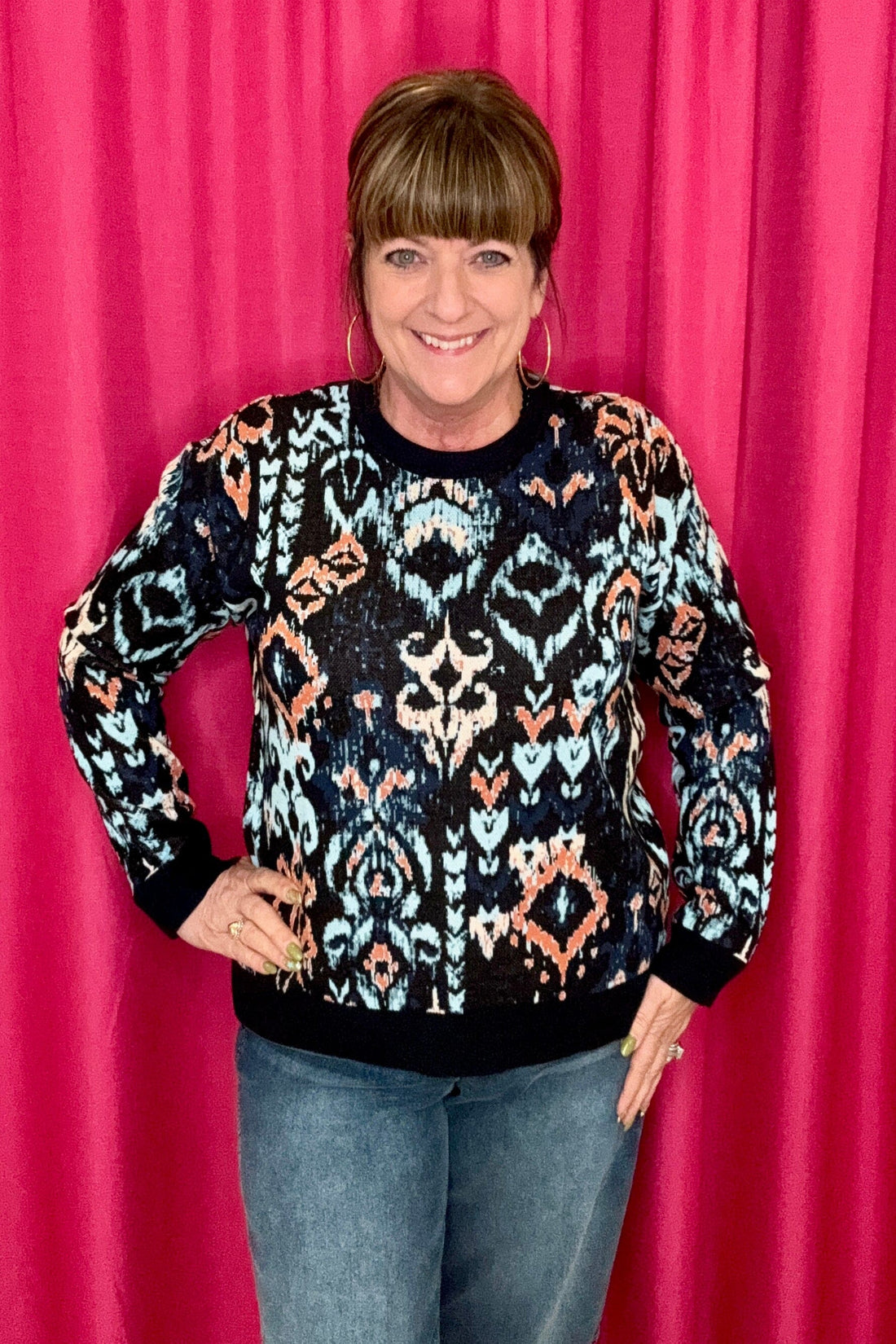 Long Sleeve Crew Neck Dropped Shoulder Top MISSY TOP SPECIAL LIVERPOOL 