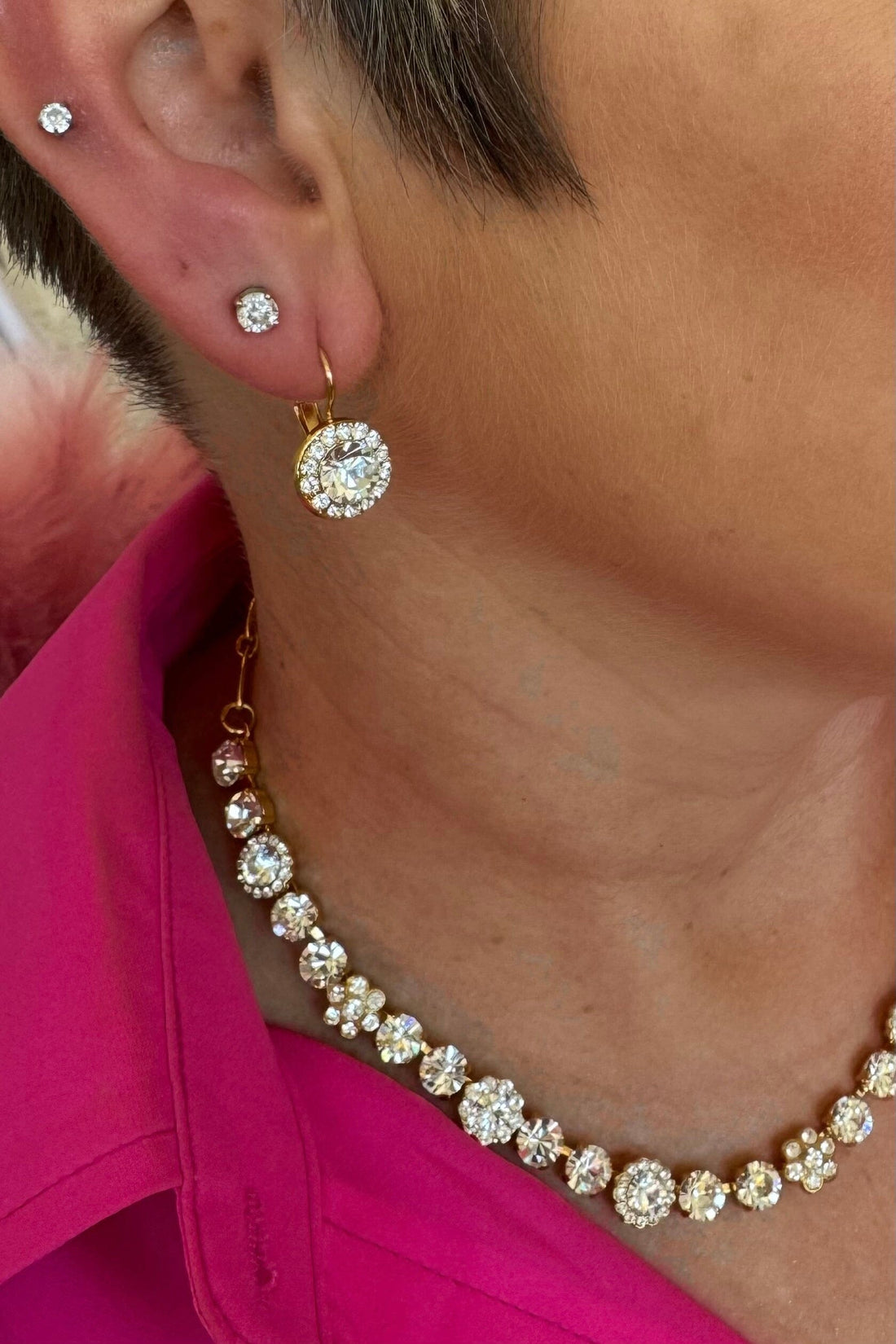 Medium Pavé Leverback Earrings &quot;On a Clear Day BETTERBRANDJEWELRY Mariana 