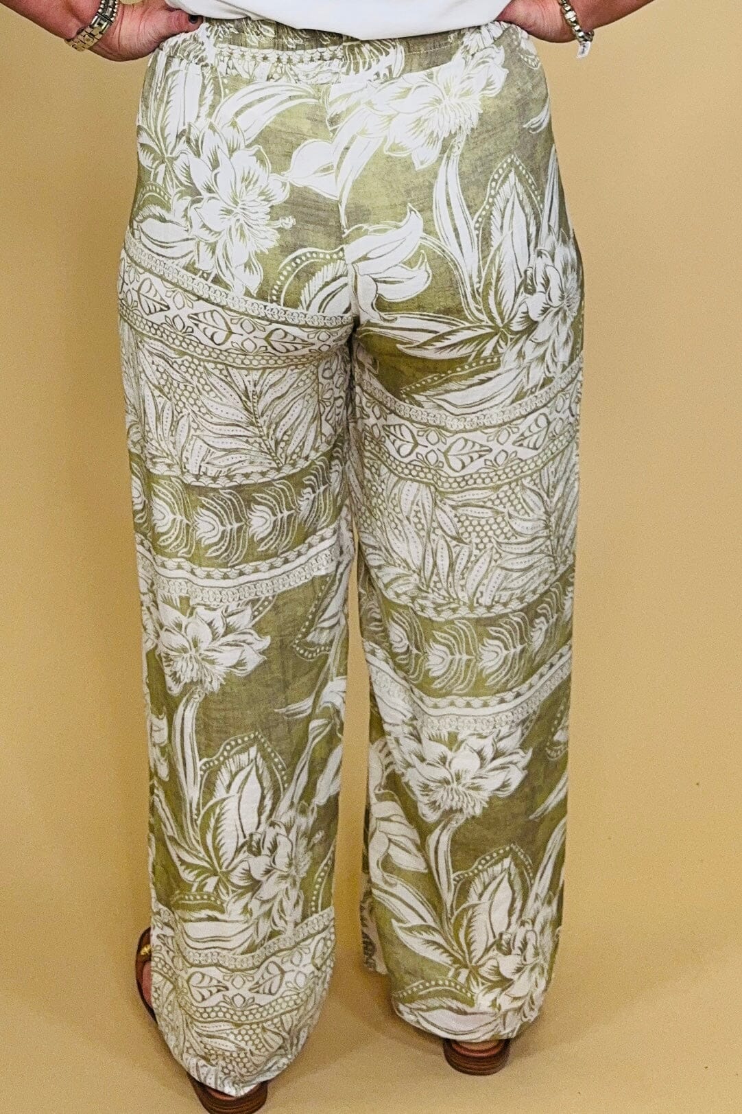 Printed Pull On Pant w/Drawcord BOTTOMS KEREN HART 