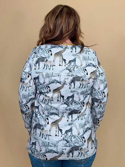 Animal Sparkle Long Sleeve MISSY TOP SPECIAL:~~Unassigned~~ CREATION 