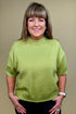 Crew Neck Elbow Length Sleeve Sweater JRTOP CASUAL TOP GLAM 