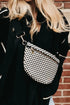 Westlyn Woven Bum Bag Checkered Black HANDBAGS PRETTY SIMPLE 