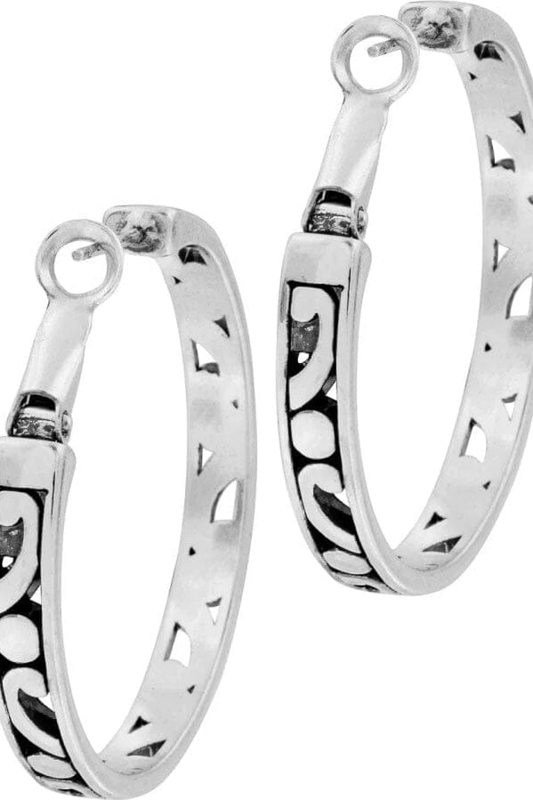 Medium Silver Contempo Hoop Earrings BJEWELRY Brighton Collectables 