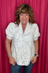 Short Sleeve V-Neck Textured Top JR TOP DRESSY ENTRO 