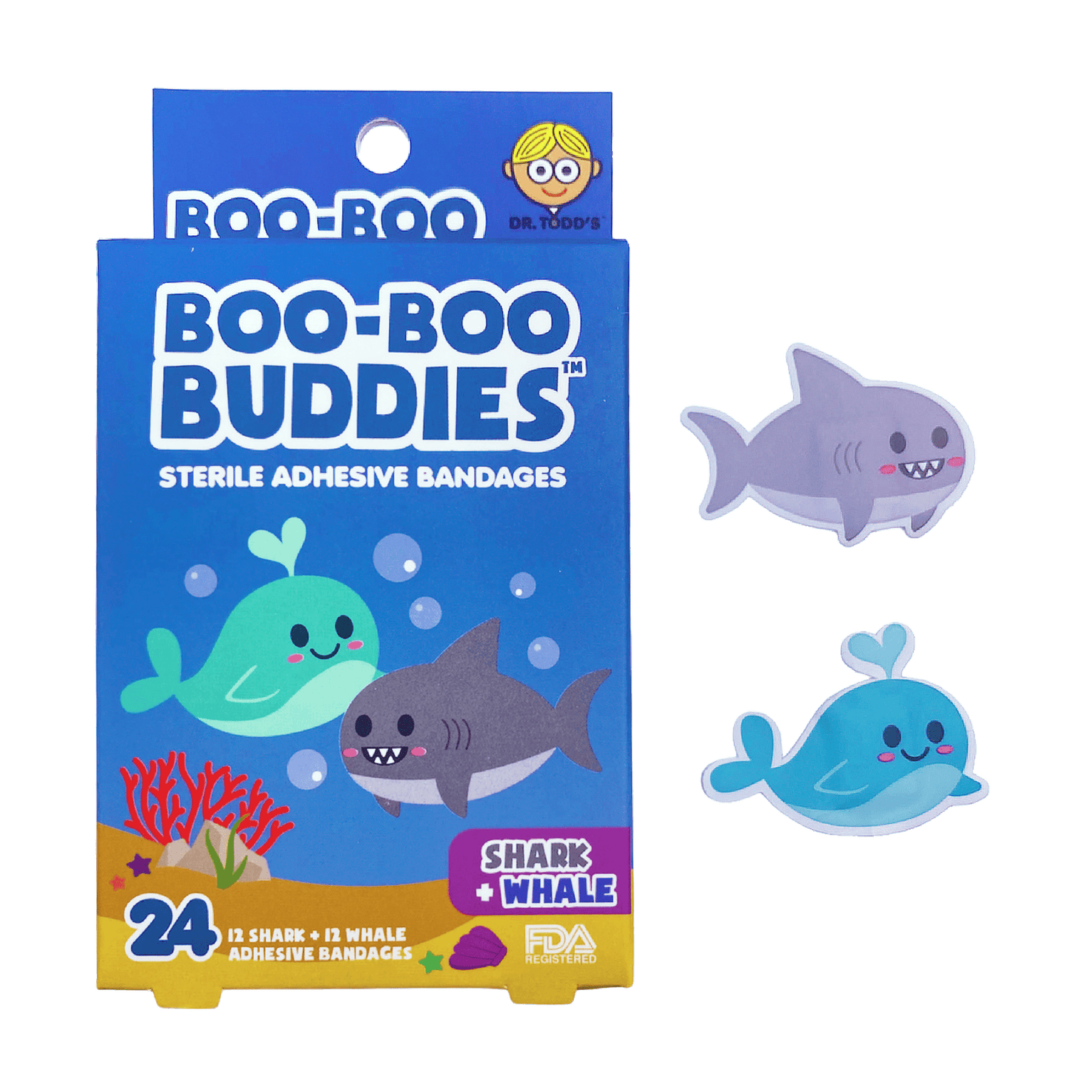 Boo Boo Buddies GIFT/OTHER BOOBOOBUDDIES SHARK/WHALE 