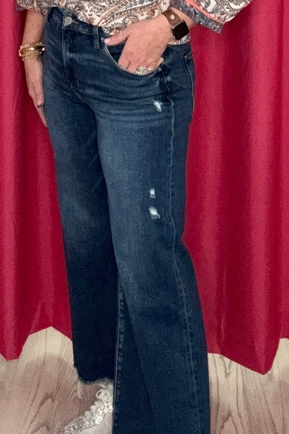 High Rise Crop Wide Jeans JEANS RISEN 