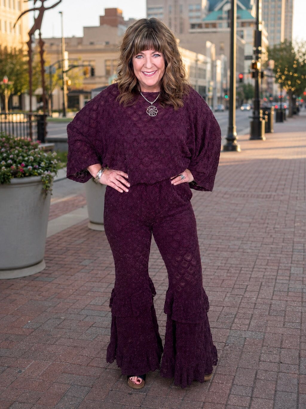 Boho Long Sleeve Lace Top JR TOP DRESSY:~~Unassigned~~ EASEL 