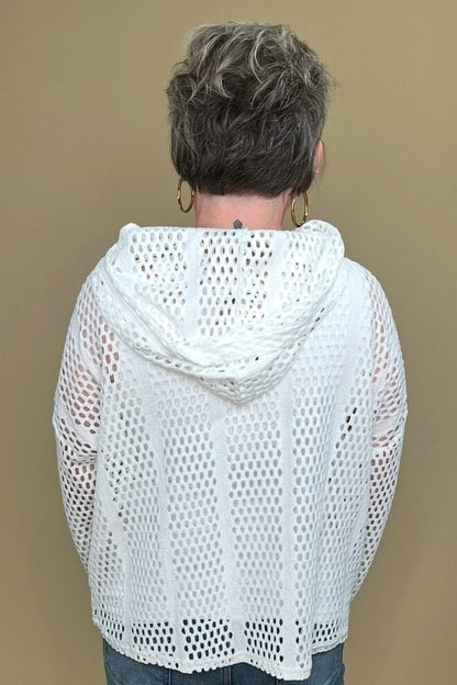 Long Sleeve Fishnet Hoodie MISSY TOP SPECIAL KEREN HART 