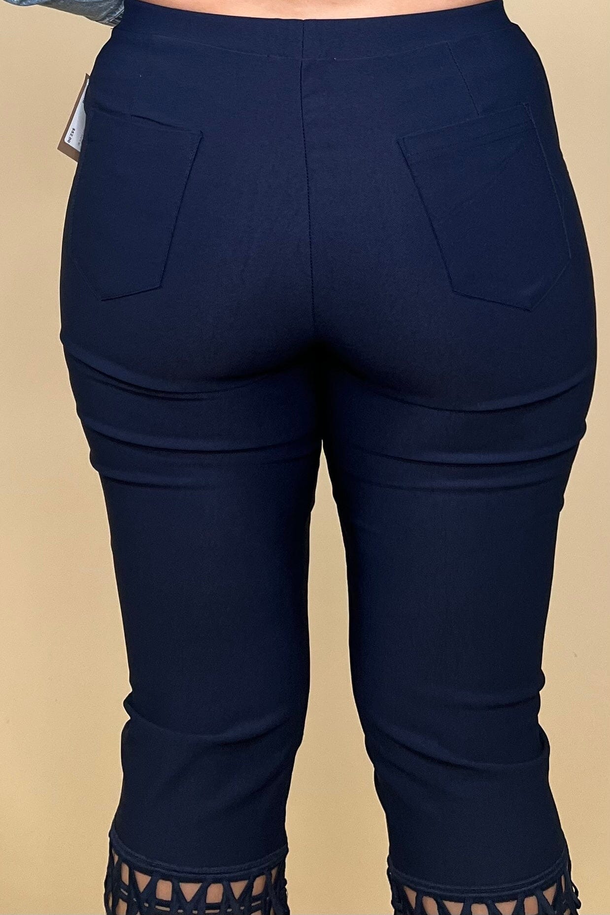 Pull On Pant w/Lattice Detail BOTTOMS CREATION 