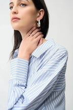 Long Sleeve Button Down Top w/Rhinestones MISSY TOP SPECIAL JOSEPH RIBKOFF 