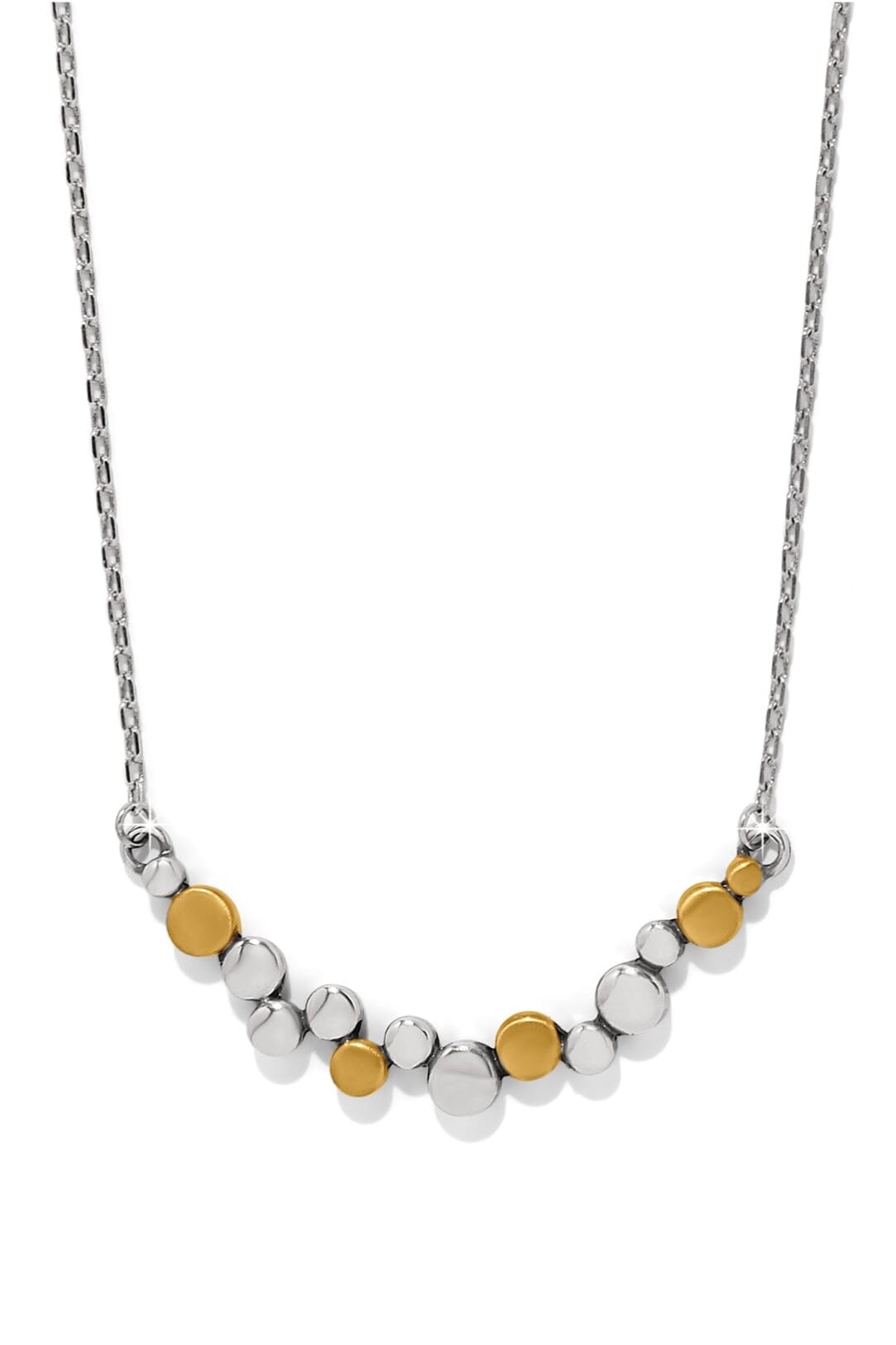 Pebble Edge Crescent Bar Necklace BJEWELRY Brighton Collectables 