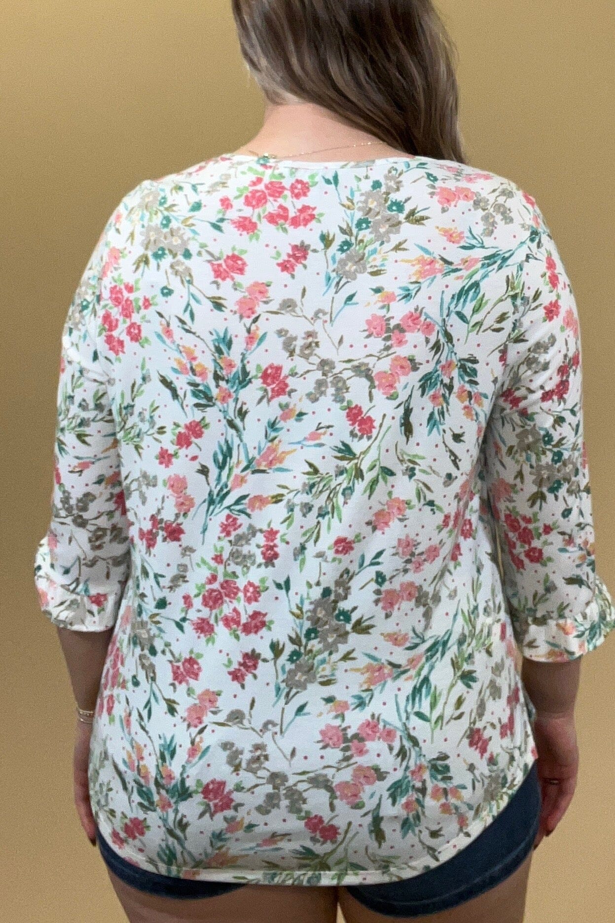 3/4 Sleeve Printed Top w/Scoop Neck MISSY TOP SPECIAL SOUTHERN LADY 