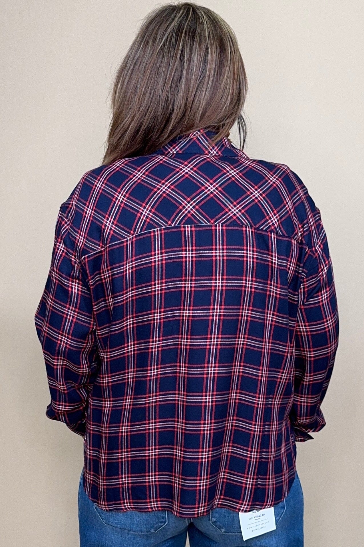 Long Sleeve Plaid Button Down MISSY TOP SPECIAL ZAC &amp; RACHEL 