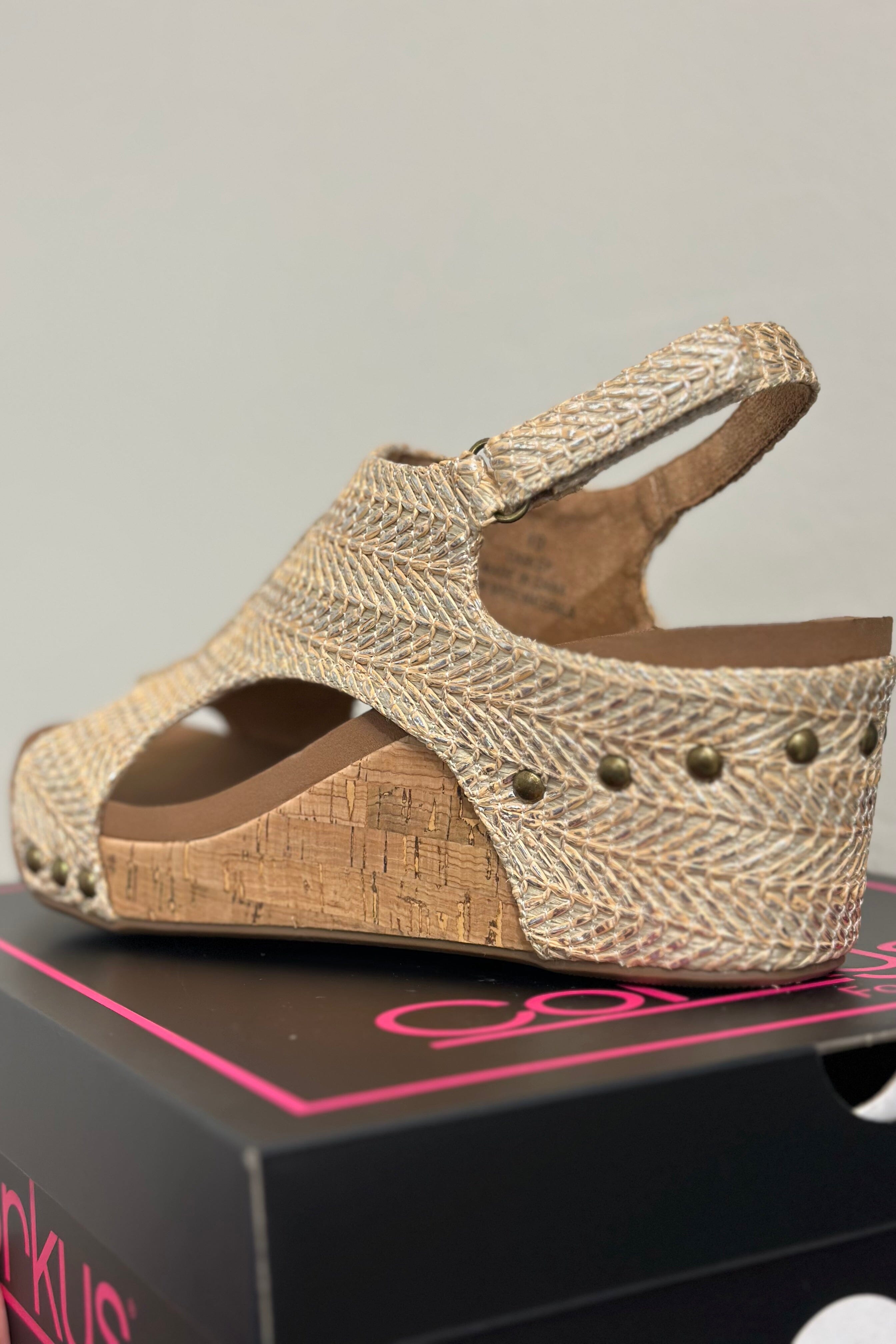 Carley Silver Raffia Shoe SHOES CORKYS 